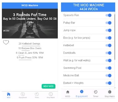 WOD Machine app crossfit