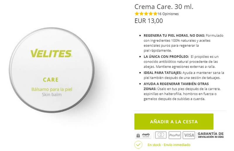 Crema regeneradora Velites